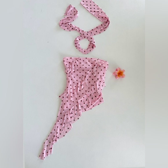 POLKA STRAPLESS TOP - Picture 2 of 5